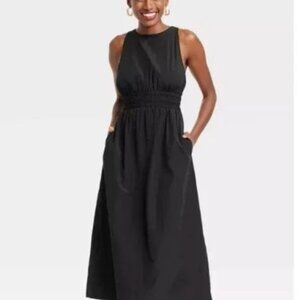 Target - a new day cross cross strap Black Dress